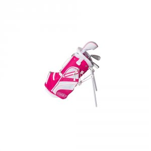 Merchants 20330 Tour X Size 0 Pink 3pc Jr Golf Set Wstand Bag