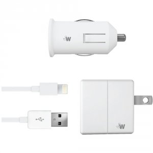 Just 705954200024 Car And Home Charger Combo For Iphone 567 - White