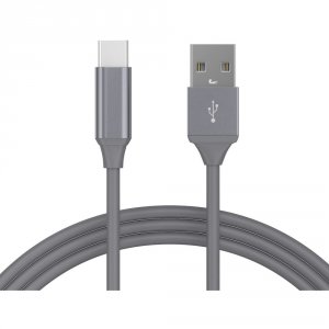 Just 705954051619 6 Feet Usb Type-c To Usb Cable - Metallic Space Gray