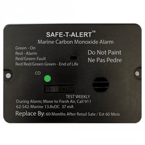 Safe-t-alert 62-542-R-MARINE-BL 62 Series Co Alarm Wrelay - 12v - Blac