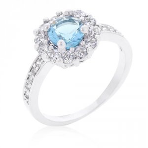 Icon J10092 Bella Birthstone Engagement Ring In Blue (size: 07) R08347