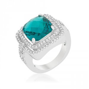 Icon J11040 Candy Aqua Cocktail Ring (size: 07) R08384r-c32-07