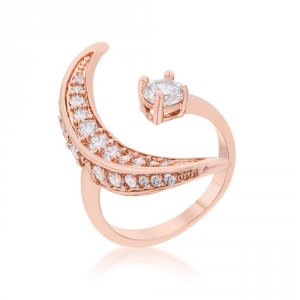 Icon J12179 Luna .75ct Cz Rose Gold Delicate Ring (size: 05) R08459a-c