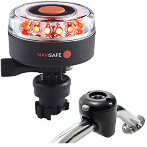 Navisafe 045KIT Navilight All Red 360deg; 2nm Wnavimount Base Amp; Rai