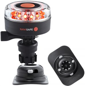 Navisafe 045KIT2 Navilight All Red 360deg; 2nm Wnavimount Base Amp; Ri