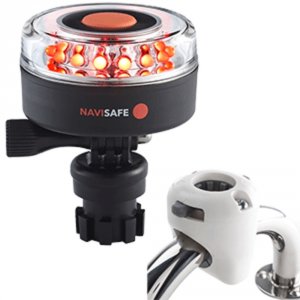 Navisafe 045KIT3 Navilight All Red 360deg; 2nm Wnavimount Base Amp; Ra