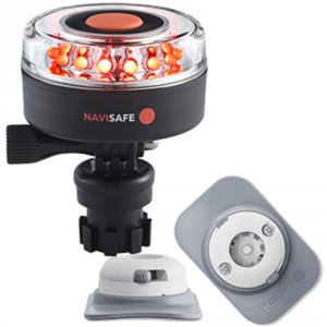 Navisafe 045KIT4 Navilight All Red 360deg; 2nm Wnavimount Base Amp; Ri