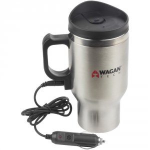 Wagan 6100 (r)  12-volt Deluxe Double-wall Stainless Steel Heated Trav