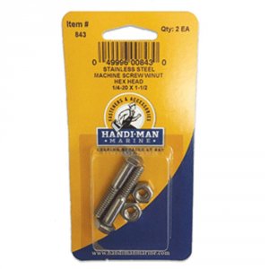 Handi-man 843 Handi-man Stainless Steel Hex Head Cap Screw - 14-20 X 1