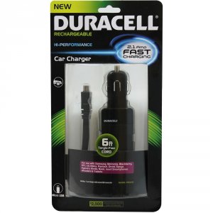 Duracell PRO152 Car Charger With Micro Usb Connector And 6 Feet Tangle