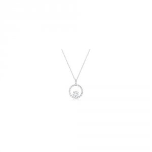 Icon J10661 Silvertone Halo Elegance Pendant P11427r-c01