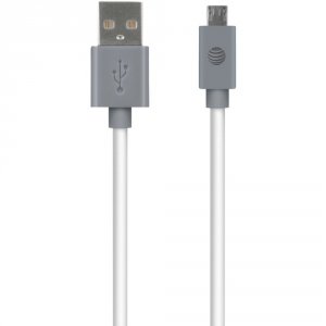 At MC10-WHT Att(r) Mc10-wht Charge  Sync Usb To Micro Usb Cable, 10ft 