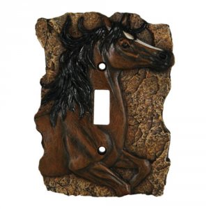 Rivers 662 New Horse Single Switch Plate Cover