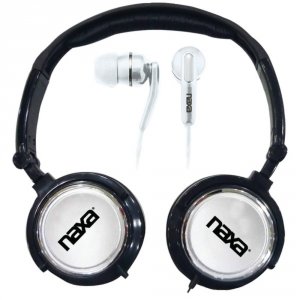 Naxa NE926SV Naxa(r)  2-in-1 Combo Super Bass Stereo Headphones  Earbu