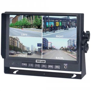 Crimestopper RA20898 7quot; Color Lcd Monitor With Built-in Quad View 