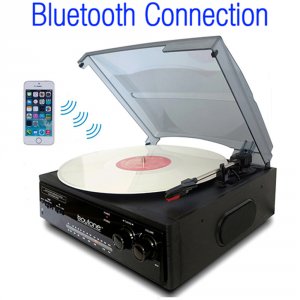 Boytone BT-13B Bt-13b With Bluetooth Connection 3-speed Stereo Turntab