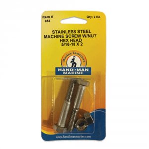 Handi-man 853 Handi-man Stainless Steel Hex Head Cap Screw - 516 X 2 -