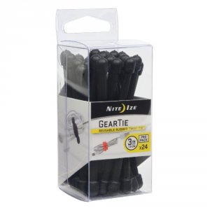 Nite GTPP3-01-R8 Gear Tie Propack, 3-inch, Black