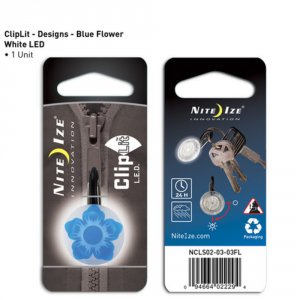 Nite NCLS020303FL Clip Lit Blue Flower