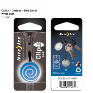 Nite NCLS020303SP Clip Lit Blue Spiralwhite