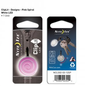 Nite NCLS020312SP Clit Lit Pink Spiralwhite