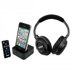 Pyle PIH30R Uhf Wireless Stereo Headphone With Wireless Iphoneipod Doc