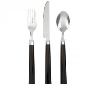 Gibson 91232.12 Home Palmdale12-piece Flatware Set, Black