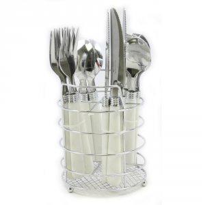 Gibson 53382.16 Sensations Ii 16 Piece Stainless Steel Flatware Set Wi