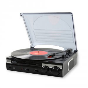 Jensen JTA-230 3-speed Stereo Turntable With Built-in Speakers And Spe