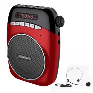 Supersonic SC-1370-RED Portable Pa System With Usb And Micro Sd Card S