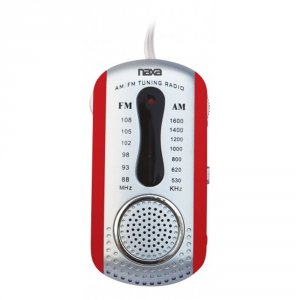 Naxa NR721RD Naxa(r)  Amfm Mini Pocket Radio With Speaker (red)