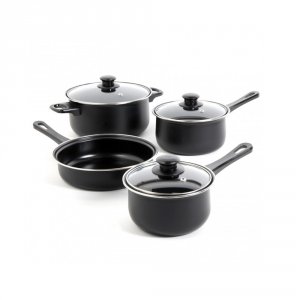 Gibson 83681.07 Home Chef Du Jour 7 Piece Carbon Steel Nonstick Cookwa