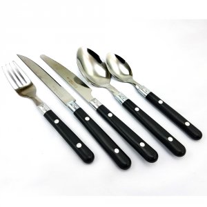 Gibson 64418.58 Casual Living 58 Piece Flatware Set In Black