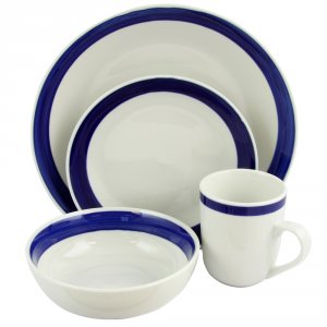 Gibson 38428.16 Basic Living Iii 16-piece Dinnerware Set-blue