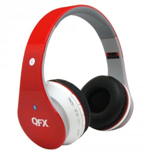 Quantum H-251BT-RED Qfx Bluetooth Stereo Headphones-red