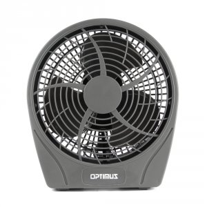 Optimus F-0922S 9 In. Stylish 3 Speed Personal Fan In Gray