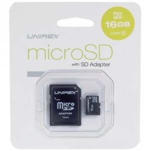 Unirex MSD-163 Unirex Microsd High Capacity Card 16gb Class 6 With Sd 