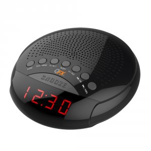 Qfx CR-30BLK Amfm Led  Alarm Clock Radio - Black