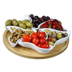 Elama EL-169 Signature Modern 10.75 Inch 7-piece Lazy Susan Appetizer 