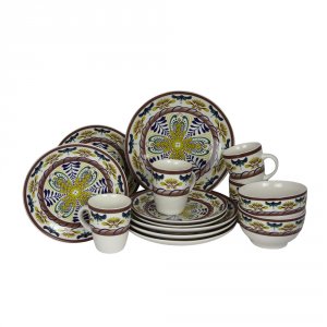 Elama EL-COUNTRYSIDE-SUNRISE Countryside Sunrise 16-piece Stoneware Di