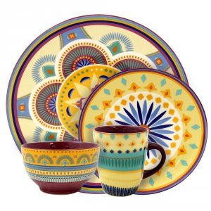 Elama ELM-PUESTA-DE-SOL-16 Puesta De Sol 16 Piece Dinnerware Set