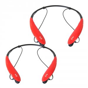 Bluetooth SPORTS-BLUETOOTH-RED-BNDL 2pc  Setsports  Headphones In Red