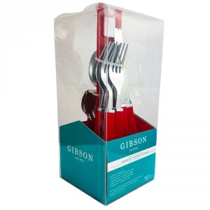 Gibson 109502.16 Altamara 16 Piece Flatware Set With Complimentary Red