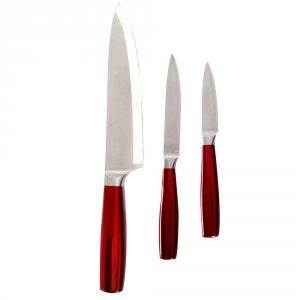 Oster 92273.03 Calmore 3 Piece Cutlery Set In Red