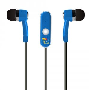 Mizco NCAA-STHF-KS Kansas Jayhawks Stereo Hands Free Earbud