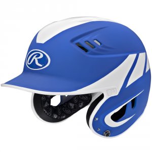 Rawlings R16A2S-MR/W Velo Series Senior 2-tone Away Batting Helmet-blu