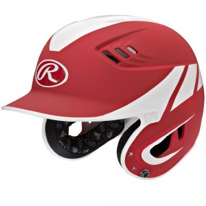 Rawlings R16A2S-MS/W Velo Series Senior 2-tone Away Batting Helmet-red