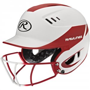 Rawlings R16H2FGJ-W/MS Velo Junior 2-tone Home Softball Helmet Wmask-r