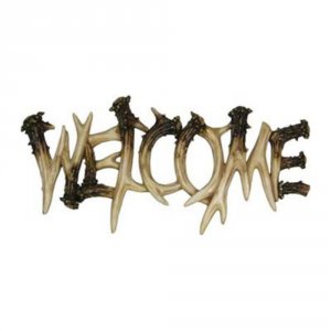 Rivers 1382 Deer Antler Theme Welcomeplaque