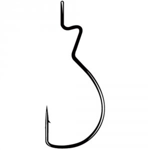 Gamakatsu 266414 40 Skip Gap Worm Hook Black